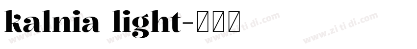 kalnia light字体转换